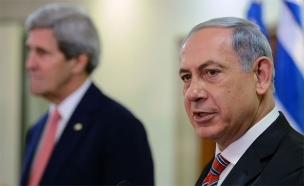 "להוט לבצע פעולה", נתניהו וקרי (צילום: לע"מ)
