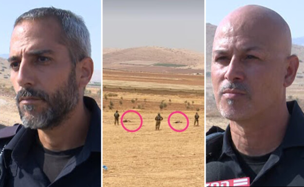 השוטרים אריק נחום ורמי לוי בזירת הפיגוע (צילום: TPS)