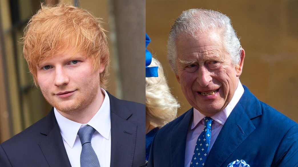 אד שירן והמלך צ'ארלס (צילום: Antony Jones, GC Images, Getty Images, Michael M. Santiago, Getty Images)