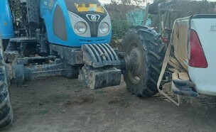 זירת הרצח בחווה החקלאית (צילום: דוברות המשטרה)
