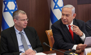 ראש הממשלה נתניהו ושר המשפטים לוין בישיבת הממשלה (צילום: רויטרס)