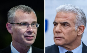יריב לוין, יאיר לפיד (צילום: פלאש 90)