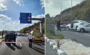 חיסול ליד גשר פז בחיפה (צילום: דוברות המשטרה, עמאר אסאדי בטלגרם/לפי סעיף 27א' )