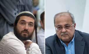 ח"כ אחמד טיבי וח"כ צבי סוכות  (צילום: פלאש 90)