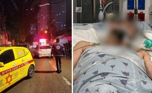 מימין: א' מורדם ומונשם באיכילוב, זירת הקטטה בת"א